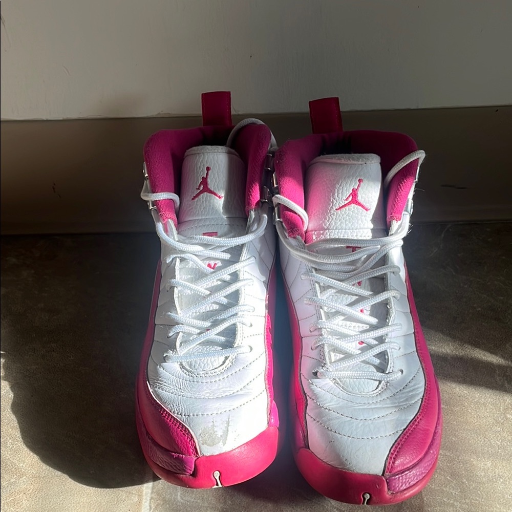 Air Jordan White and Pink Sneakers